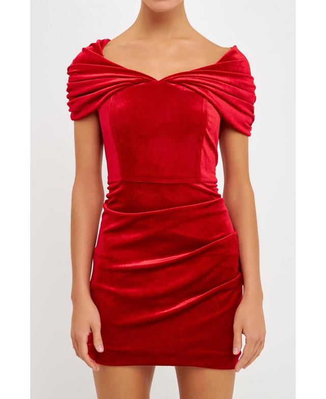 endless rose Womens Velvet Mini Dress Product Image