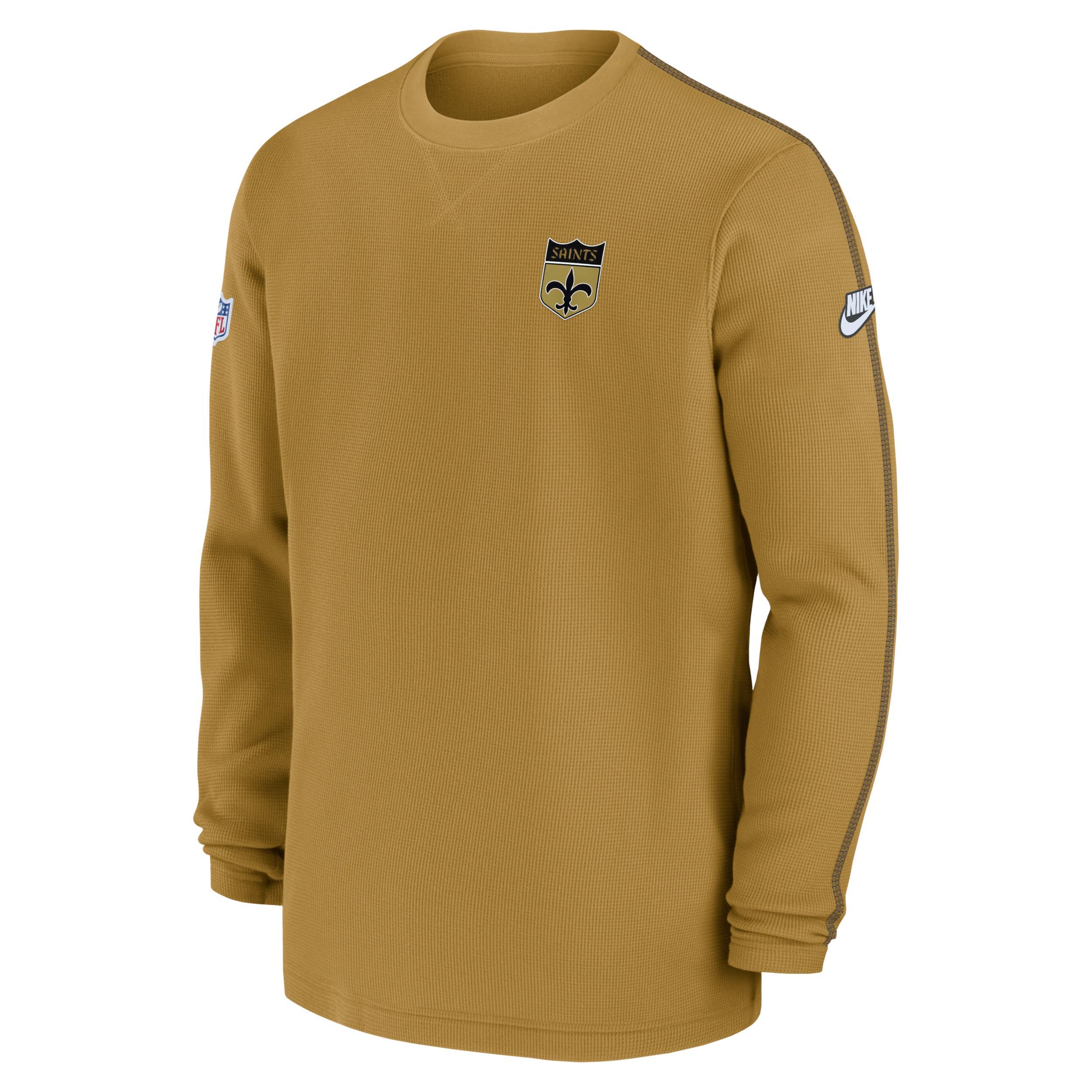 New Orleans Saints Logo Coach Menâs Nike Men's NFL Long-Sleeve Top Product Image