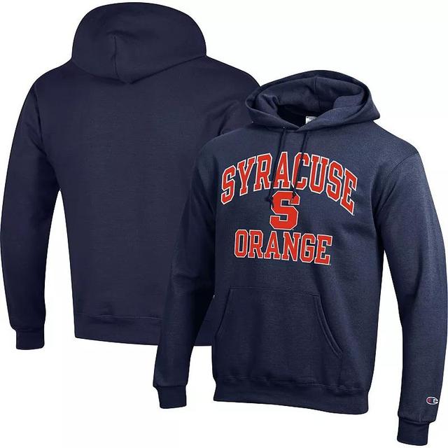 Mens Champion Syracuse Orange High Motor Pullover Hoodie Blue Product Image