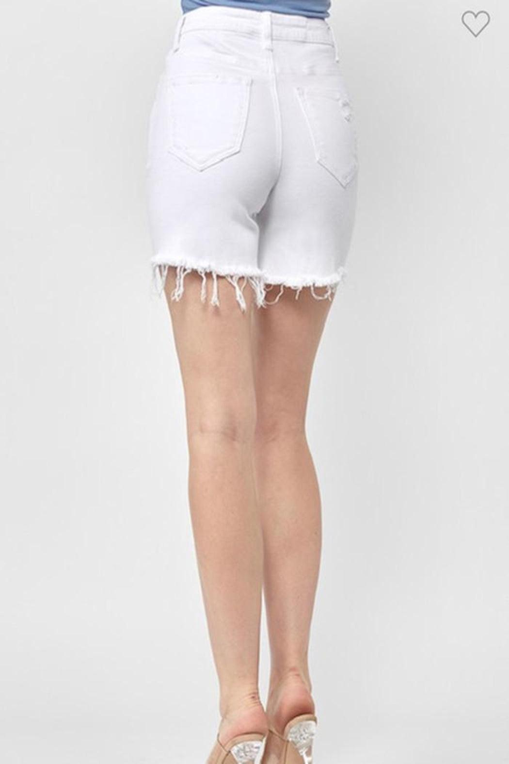 White Risen Shorts Product Image