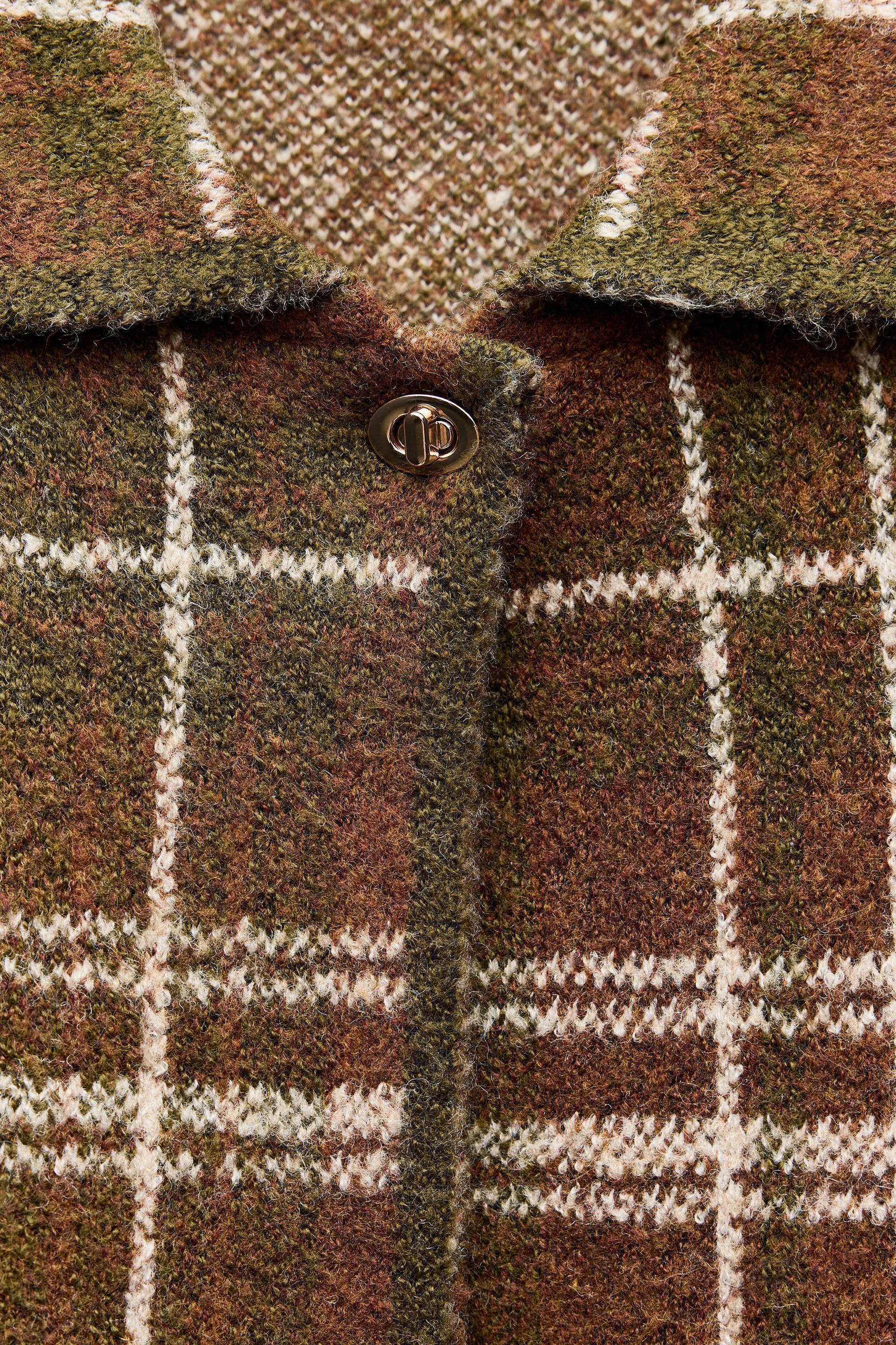 PLAID KNIT JACKET Product Image