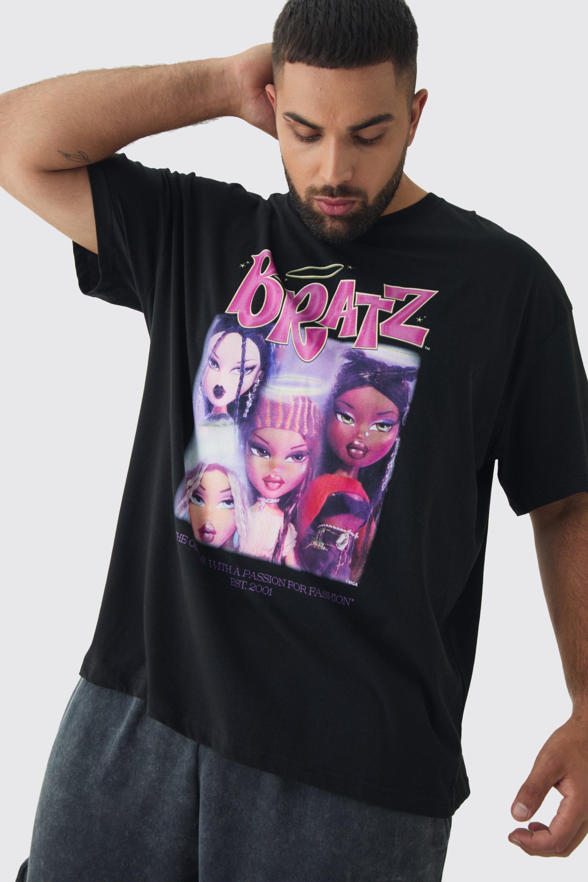 Plus Bratz Licence T-shirt in Black | boohooMAN USA Product Image