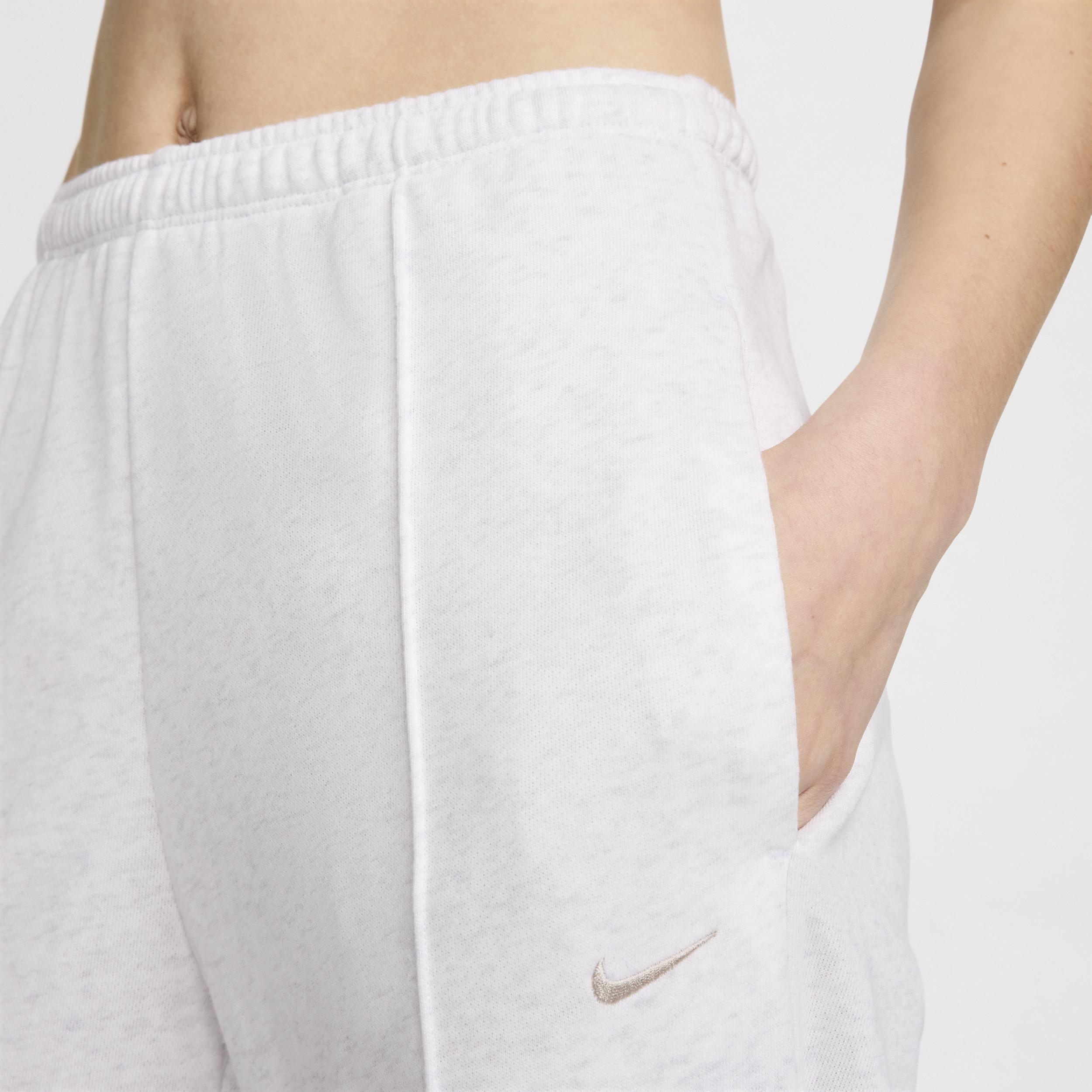 Womens Nike Sportswear Chill Terry Mid-Rise French Terry Open-Hem Sweatpants Product Image