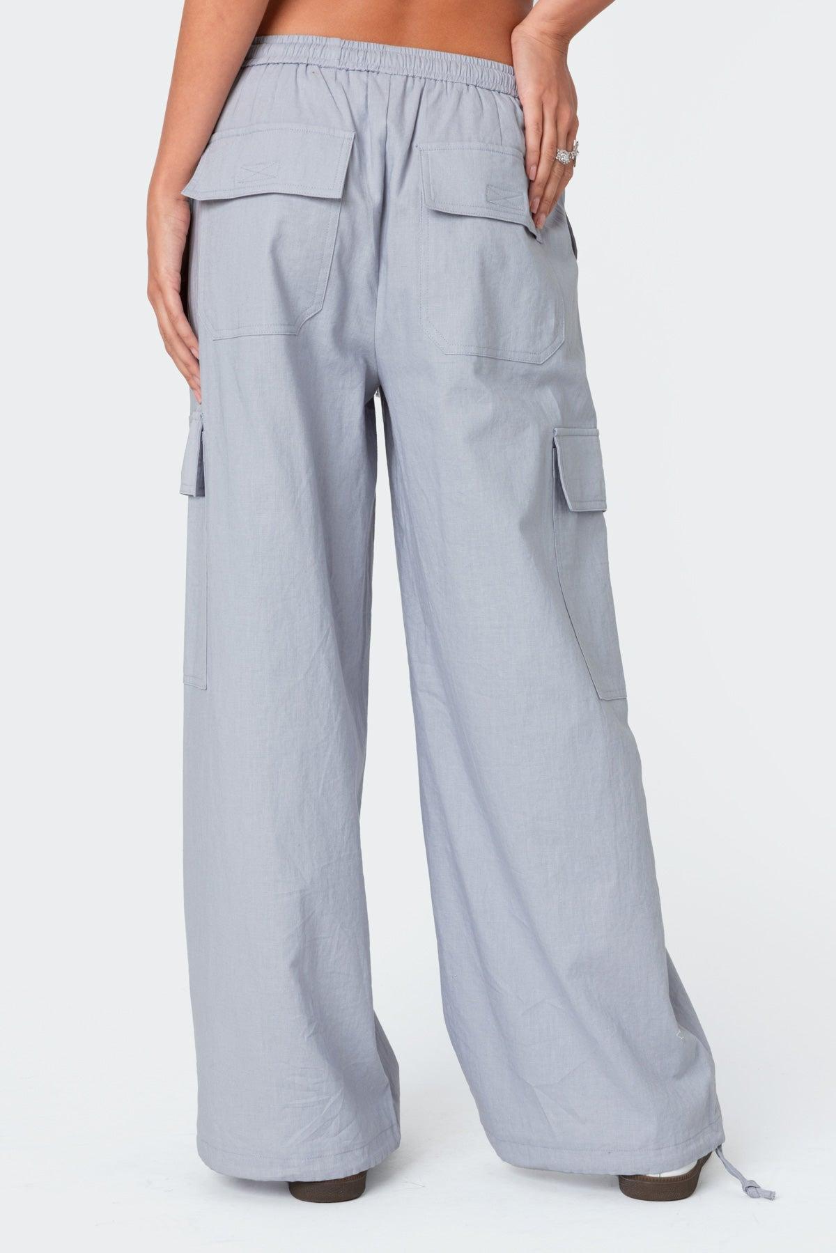 Phoenix Linen Look Cargo Pants Product Image