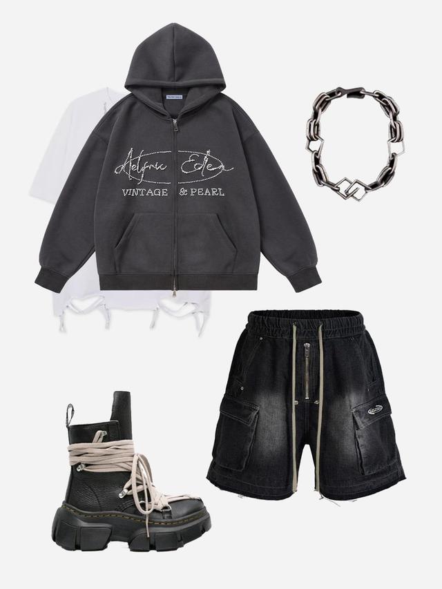 Aelfric Eden Pearl Double Zip Up Hoodie Product Image