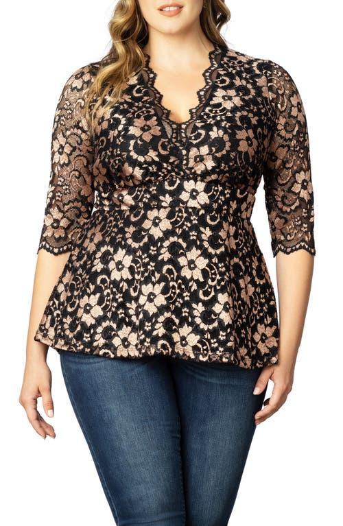 Womens Lace Peplum Blouse product image