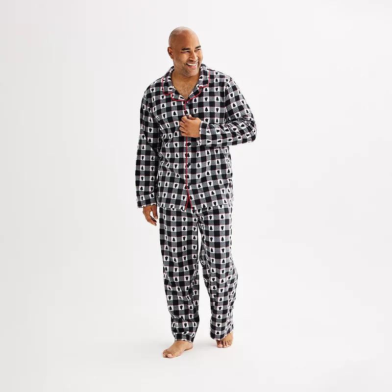 Big & Tall Jammies For Your Families Fa La La Plaid Notch Pajama Top & Pajama Bottoms Set, Mens Product Image