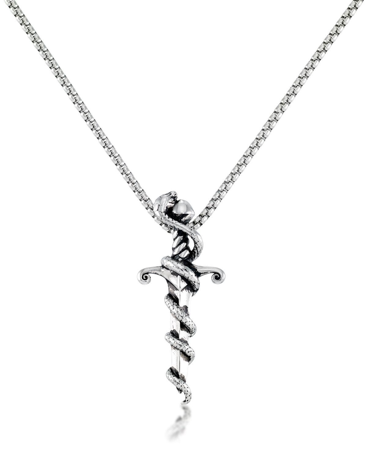 Andrew Charles by Andy Hilfiger Mens Serpent 24 Pendant Necklace Stainless Steel Product Image