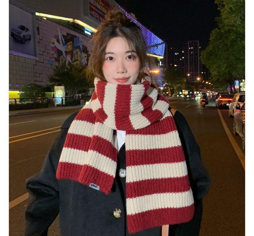 Striped Knit Scarf product image