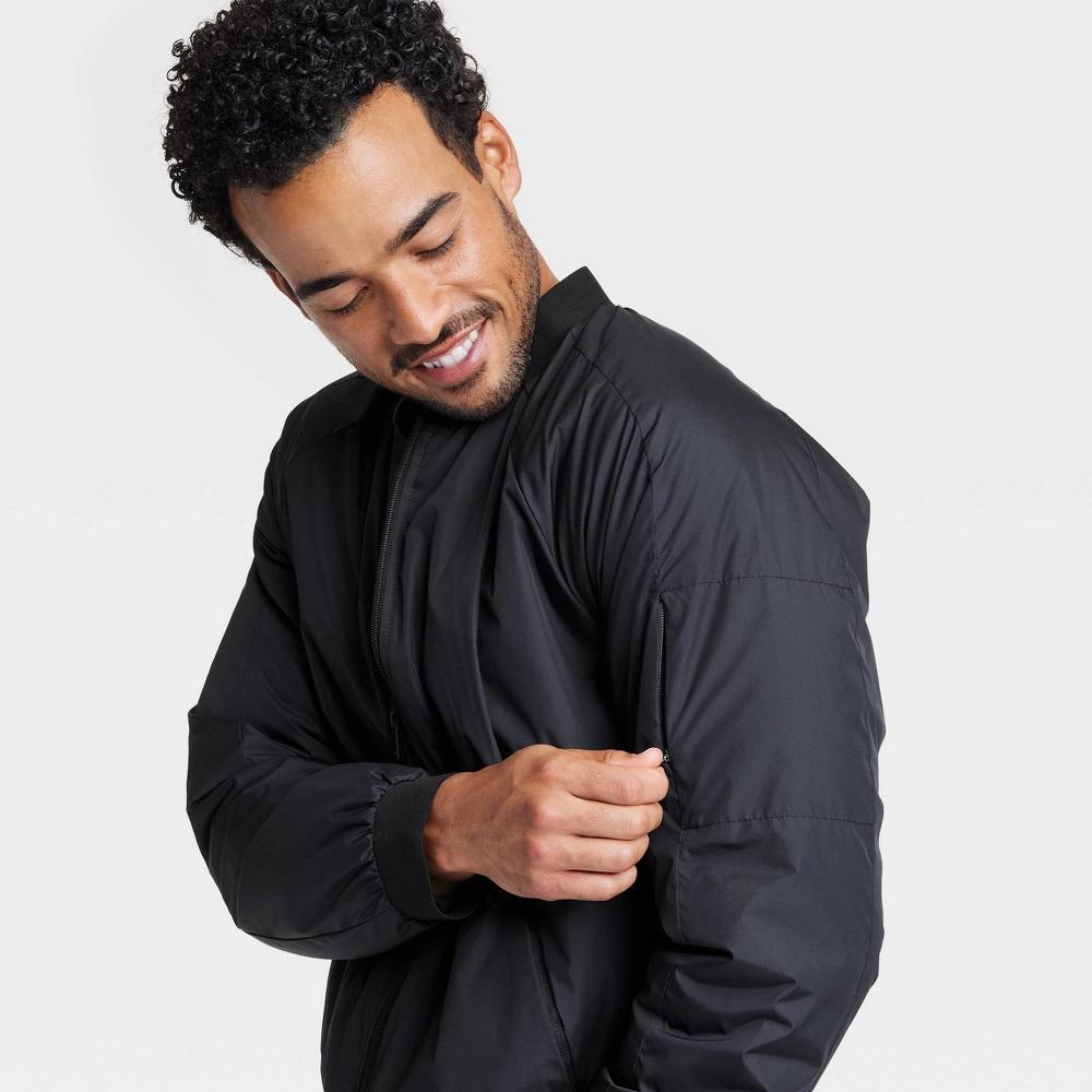 Men's Varsity Jacket - All In Motion™ Black S Product Image