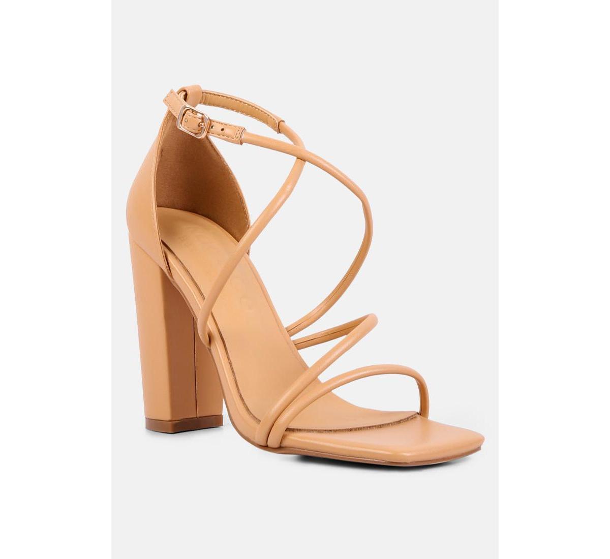 Rag & Co Opulence Womens Leather Strappy Block Heel Sandals product image