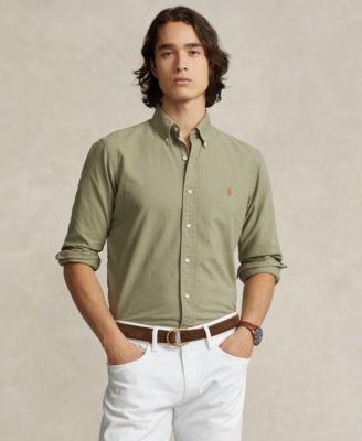 Polo Ralph Lauren Mens Garment-Dyed Oxford Shirt - Crimson Product Image