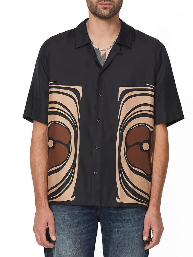 VAYDER Montague Abstract Print Short Sleeve Camp Shirt Product Image