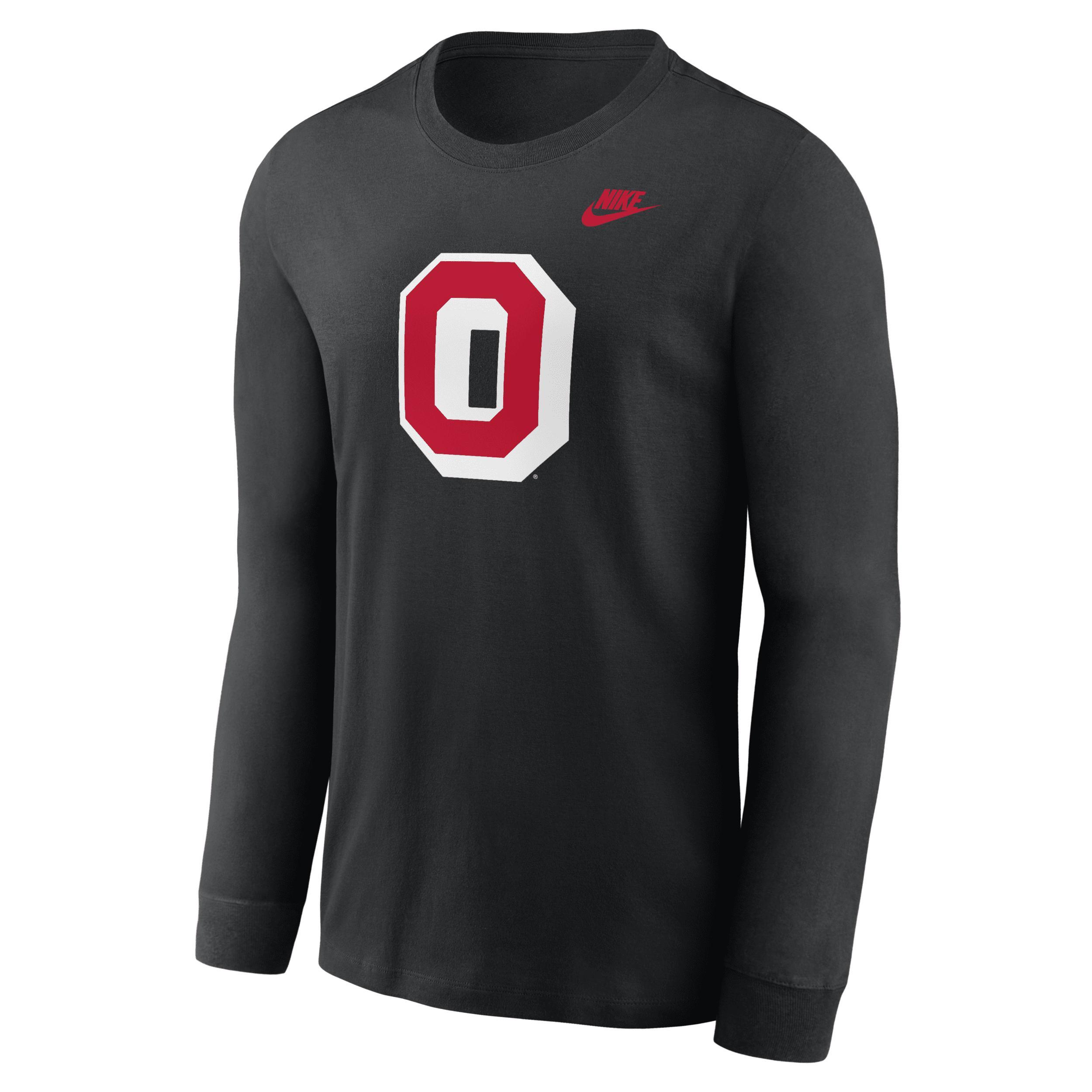 Ohio State Buckeyes Legacy Primary Logo Nike Men's College Long-Sleeve T-Shirt Product Image