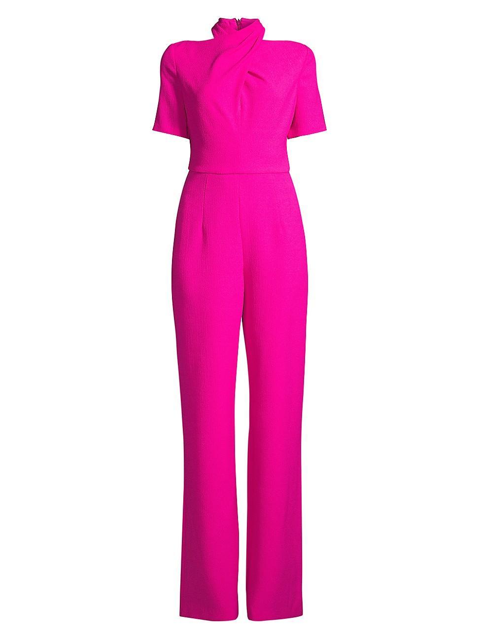 Mercer Mock-Neck Cutout Crepe Jumpsuit Product Image