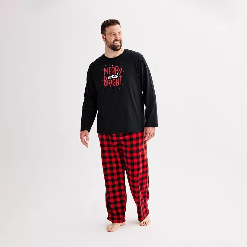 Big & Tall Jammies For Your Families Merry & Bright Buffalo Plaid Pajama Top & Pajama Bottoms Set, Mens Product Image