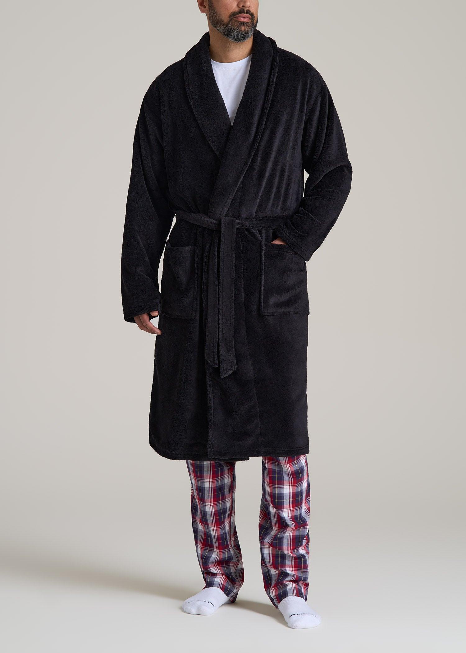 Tall Men's Robe in Black Product Image