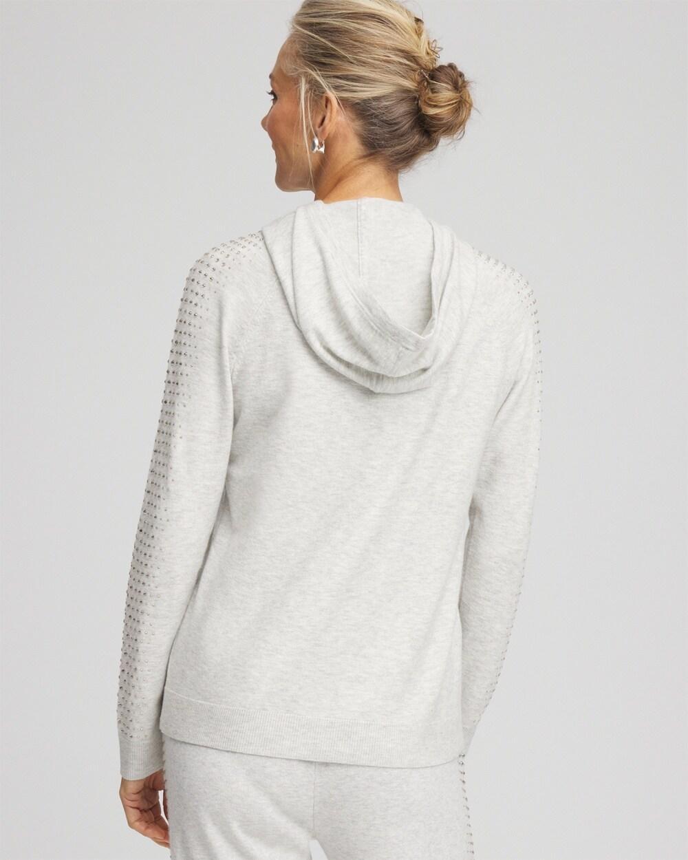 Zenergy® Luxe Cashmere Blend Rhinestone Hoodie Product Image