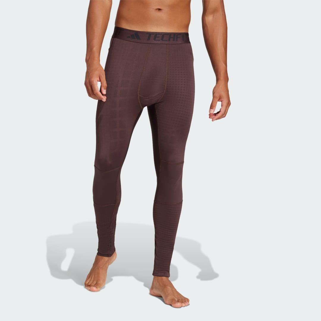 adidas TECHFIT COLD.RDY Training Long Tights Shadow Brown M Mens Product Image