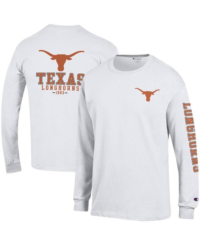 Mens Champion Texas Longhorns Team Stack Long Sleeve T-Shirt Product Image