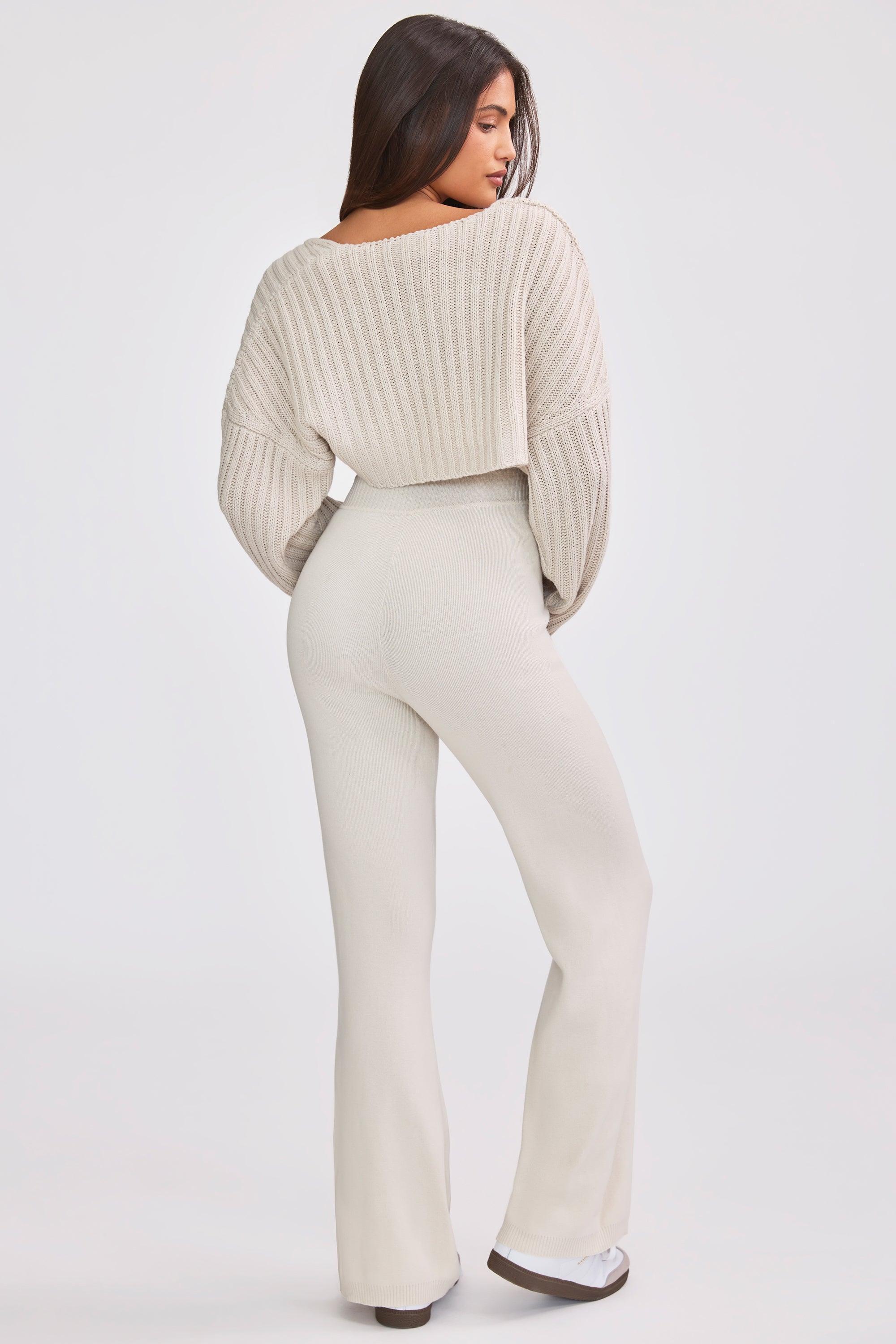 Oversized Chunky Knit Shrug in Cream Product Image