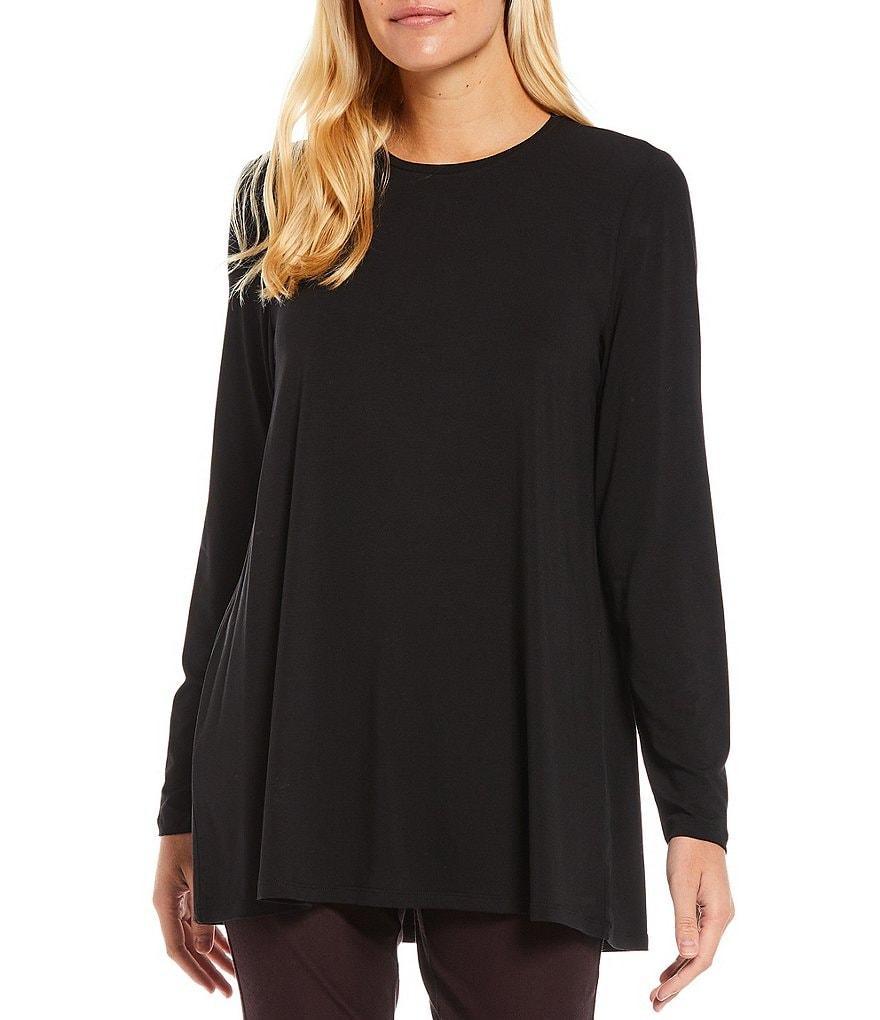 Eileen Fisher Tencel Jersey Long Sleeve Crew Neck Shirt product image