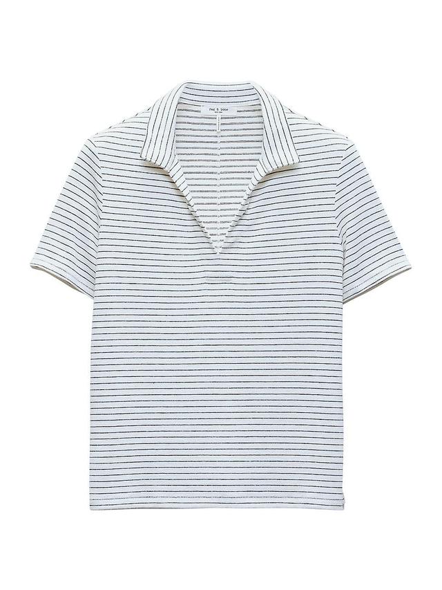 The Knit Stripe Polo Top Product Image