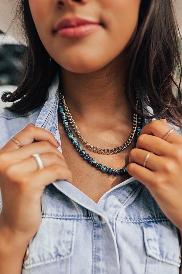 Kendra Scott Rebecca Gold Multi Strand Necklace in Bronze Veined Lapis Turquoise Magnesite Product Image