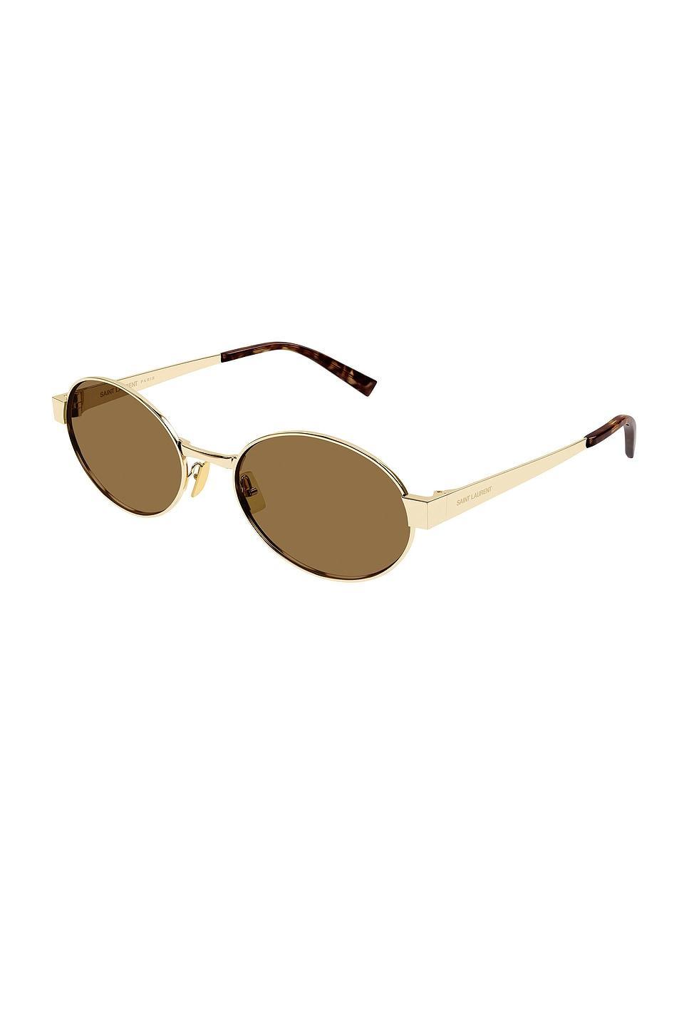 Saint Laurent Round Sunglasses Metallic Gold.. Product Image