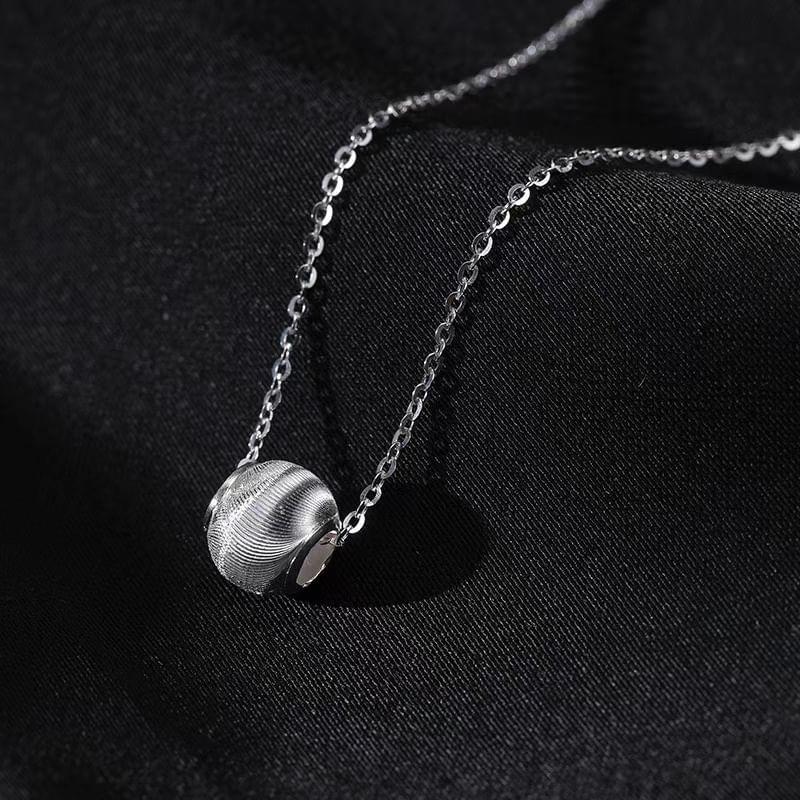 925 Sterling Silver Ball Pendant Necklace Product Image