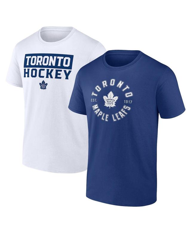 Fanatics Mens Toronto Maple Leafs Serve Combo Pack T-Shirt - Blue Product Image