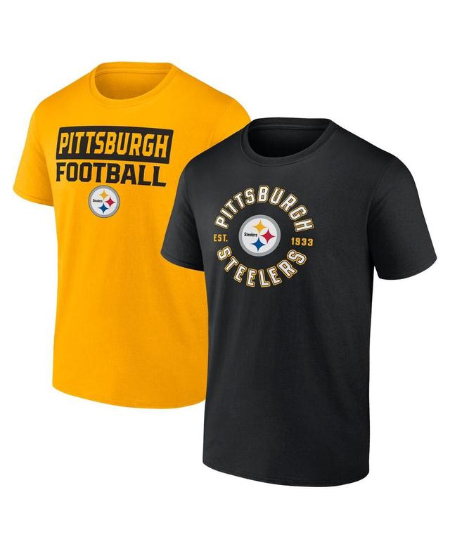 Mens Fanatics Branded Pittsburgh Steelers Serve T-Shirt Combo Pack Product Image