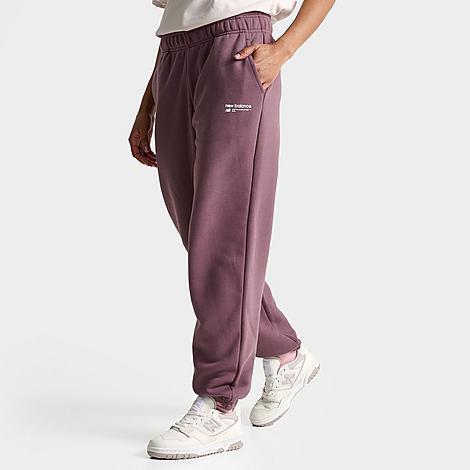 New Balance Womens Linear Heritage Fleece Jogger Pants Product Image