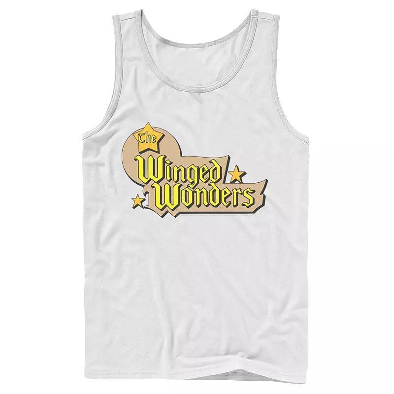 Mens DC Comics The Winged Wonders Text Logo Tank Top Blue Product Image