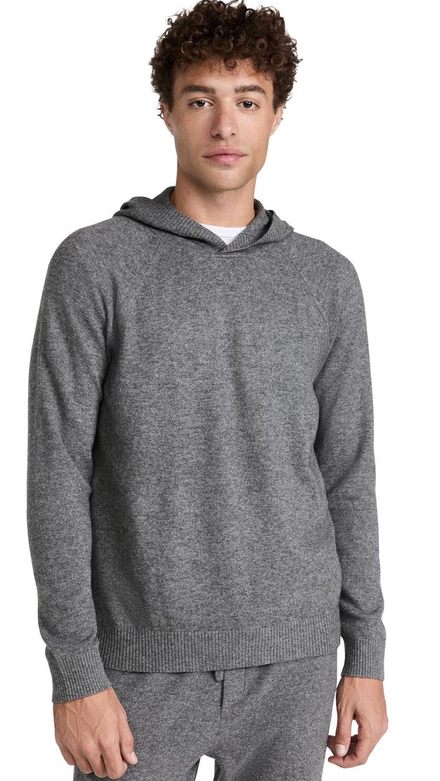 Vince Pullover Cashmere Hoodie Heather Medium Grey XL Product Image