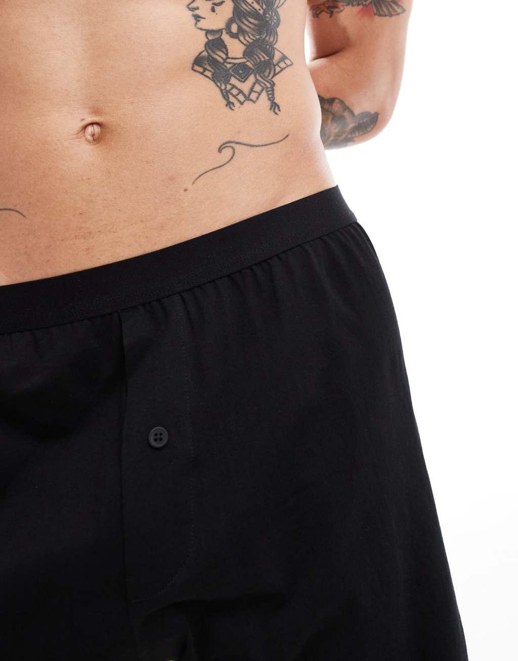 ASOS DESIGN 2 pack boxers in black Product Image