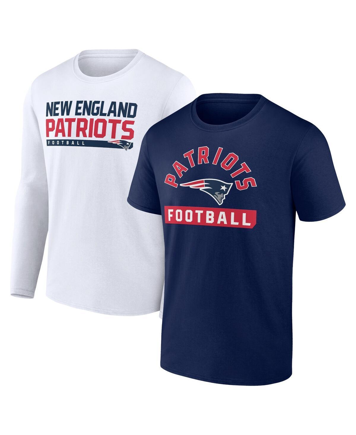 Mens Fanatics Navy New England Patriots Two-Pack 2023 Schedule T-shirt Combo Set - Navy Product Image