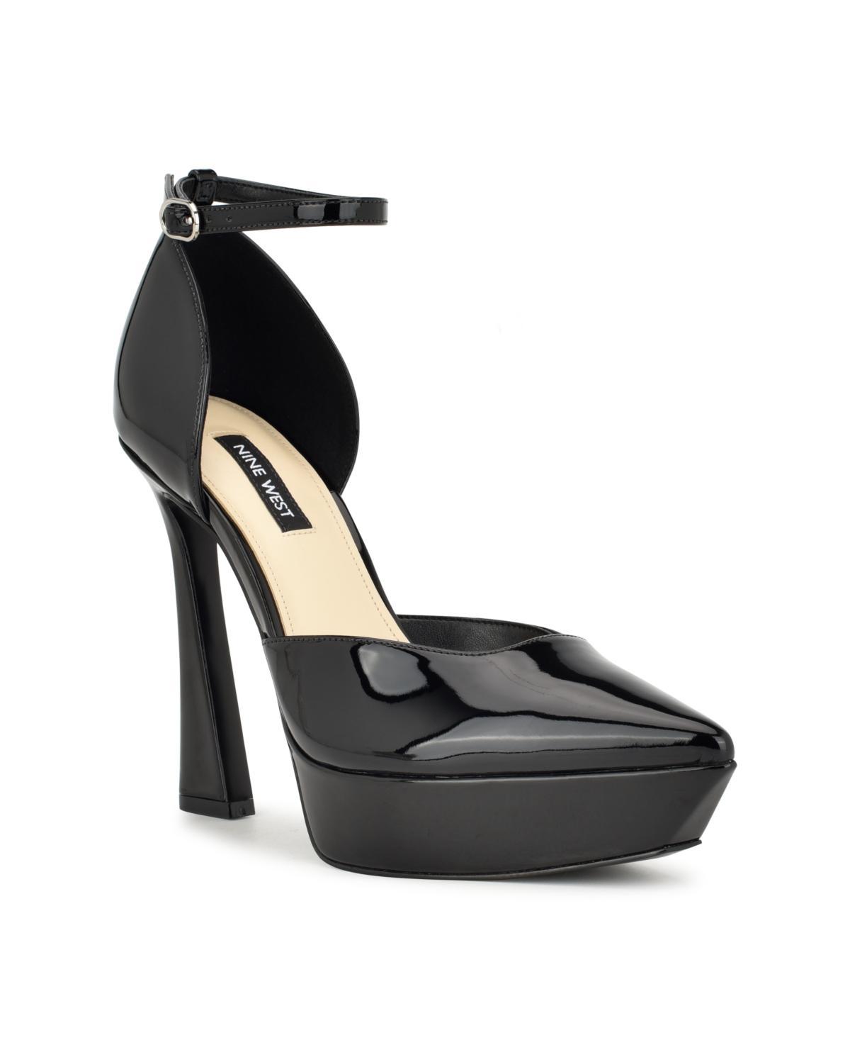 Nine West Womens Laken Tapered Heel Ankle Strap Dress Pumps Product Image