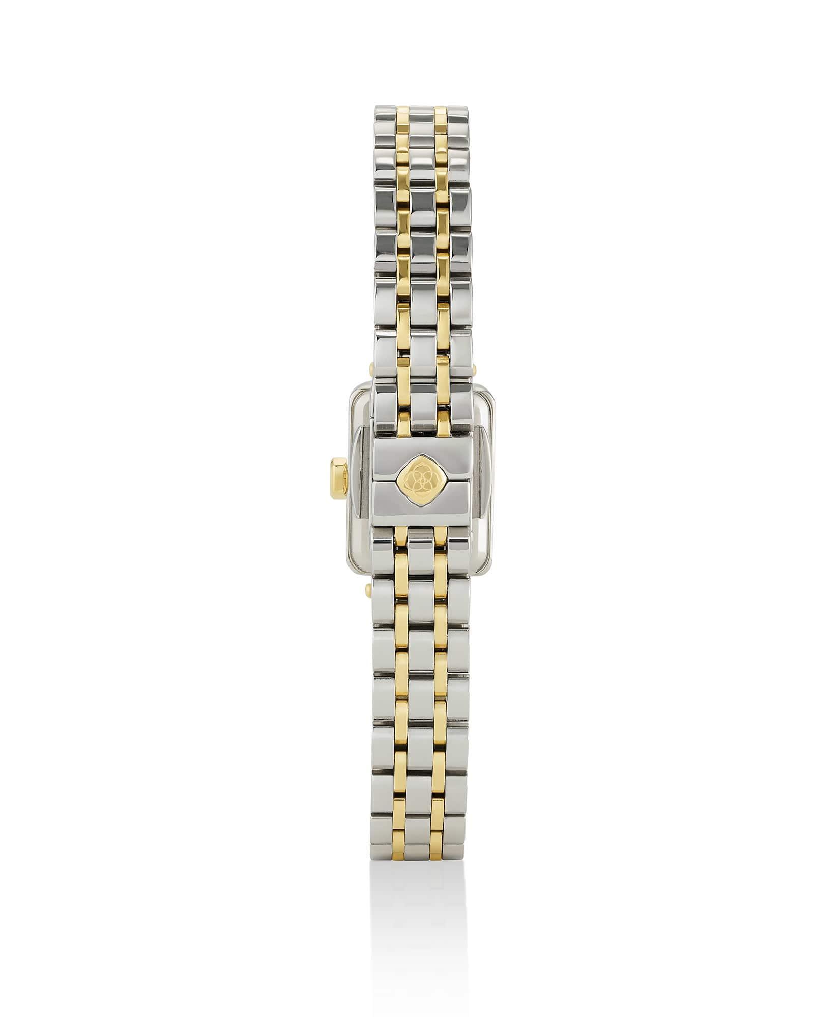 Adela Two Tone Stainless Steel Watch in Ivory Mother-of-Pearl Product Image