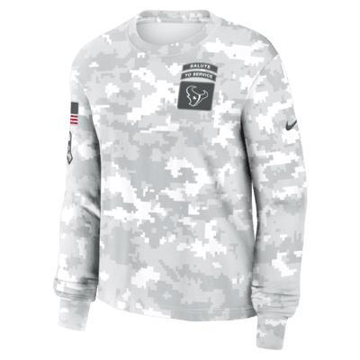 Houston Texans Salute to Service Edge Lockup Nike Women's Dri-FIT NFL Long-Sleeve T-Shirt Product Image