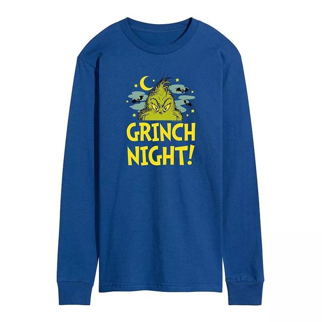 Mens Dr. Seuss Grinch Night Long Sleeve Graphic Tee Product Image