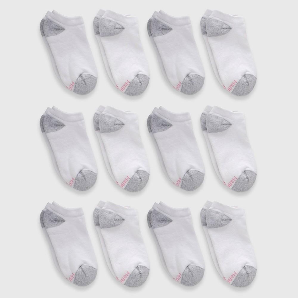 Hanes Womens 10+2 Bonus Pack Cushioned No Show Socks - White 5-9 Product Image