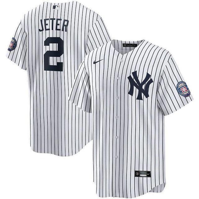 Mens Nike Derek Jeter /Navy New York Yankees 2020 Hall of Fame Induction Home Replica Player Name Jersey Product Image