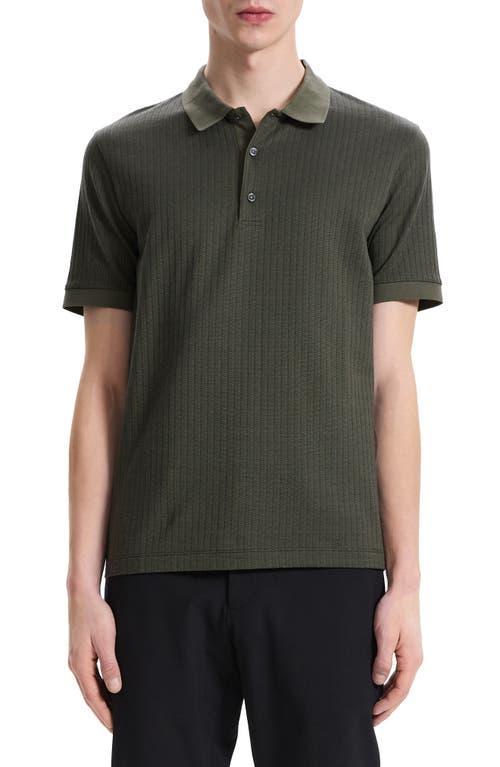 Theory Zelig Jacquard Stripe Cotton Polo Product Image