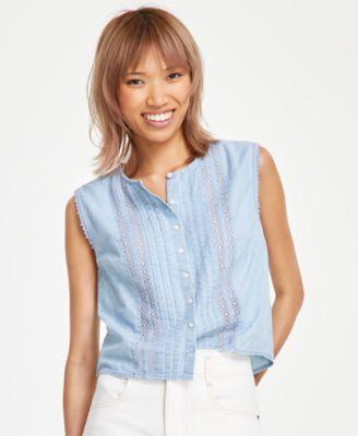 Levis Womens Lorelai Cotton Sleeveless Shirt Product Image