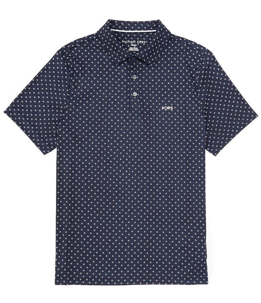 Michael Kors Tech Printed Short Sleeve Polo Shirt Product Image