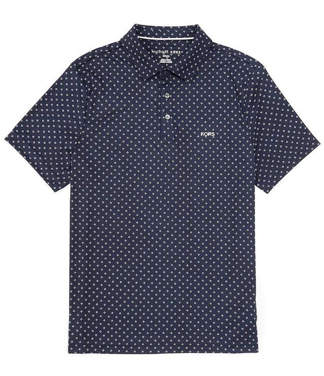 Michael Kors Tech Printed Short Sleeve Polo Shirt Product Image