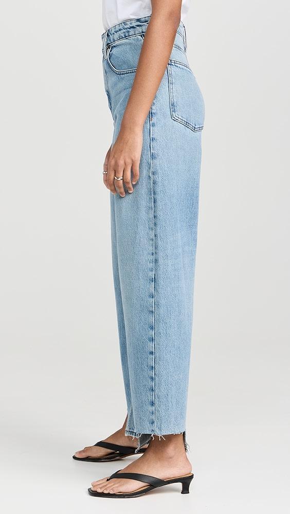 FRAME Long Barrel Released Inside Step Fray Jeans | Shopbop Product Image