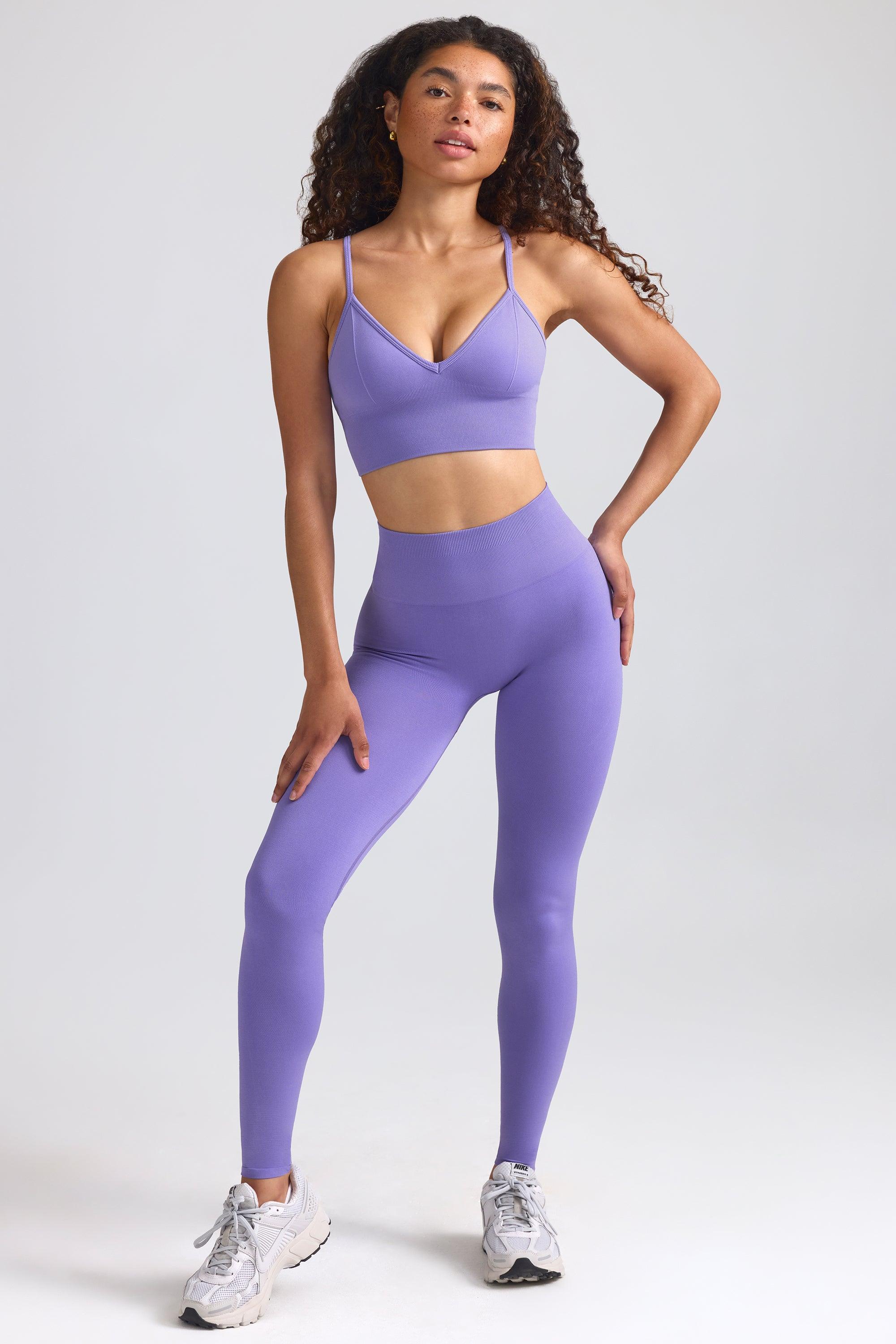 Define Luxe High-Waist Leggings in Purple Product Image