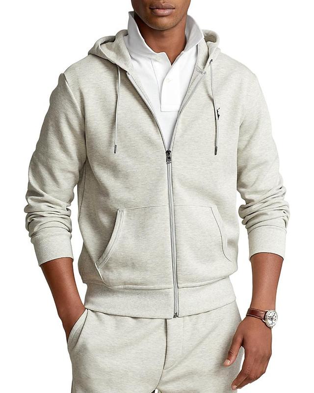 Mens Double-Knit Cotton-Blend Full-Zip Hoodie Product Image